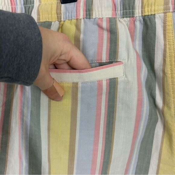 L.L.Bean Plus Size Women's Lakewashed Dock Shorts, Mid-Rise Stripe Size 20W - Picture 11 of 12